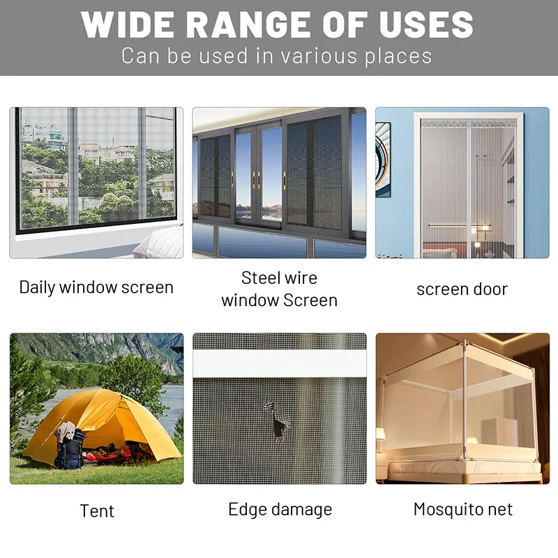 1pc 5*200cm Easy-to-Apply Waterproof Window Screen Repair Tape Keep Mosquitoes Out with Our Anti-Insect Self-Adhesive Mesh Patch