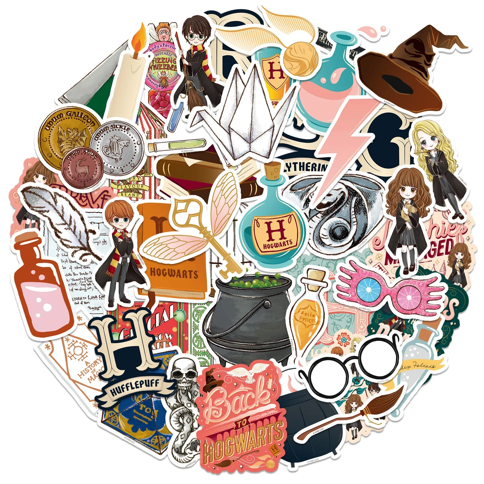 30 50 個クラシックおもちゃ映画ハリポッターステッカーおかしいかわいい防水ステッカー電話ラップトップスクラップブックスクーターおもちゃ子供のため