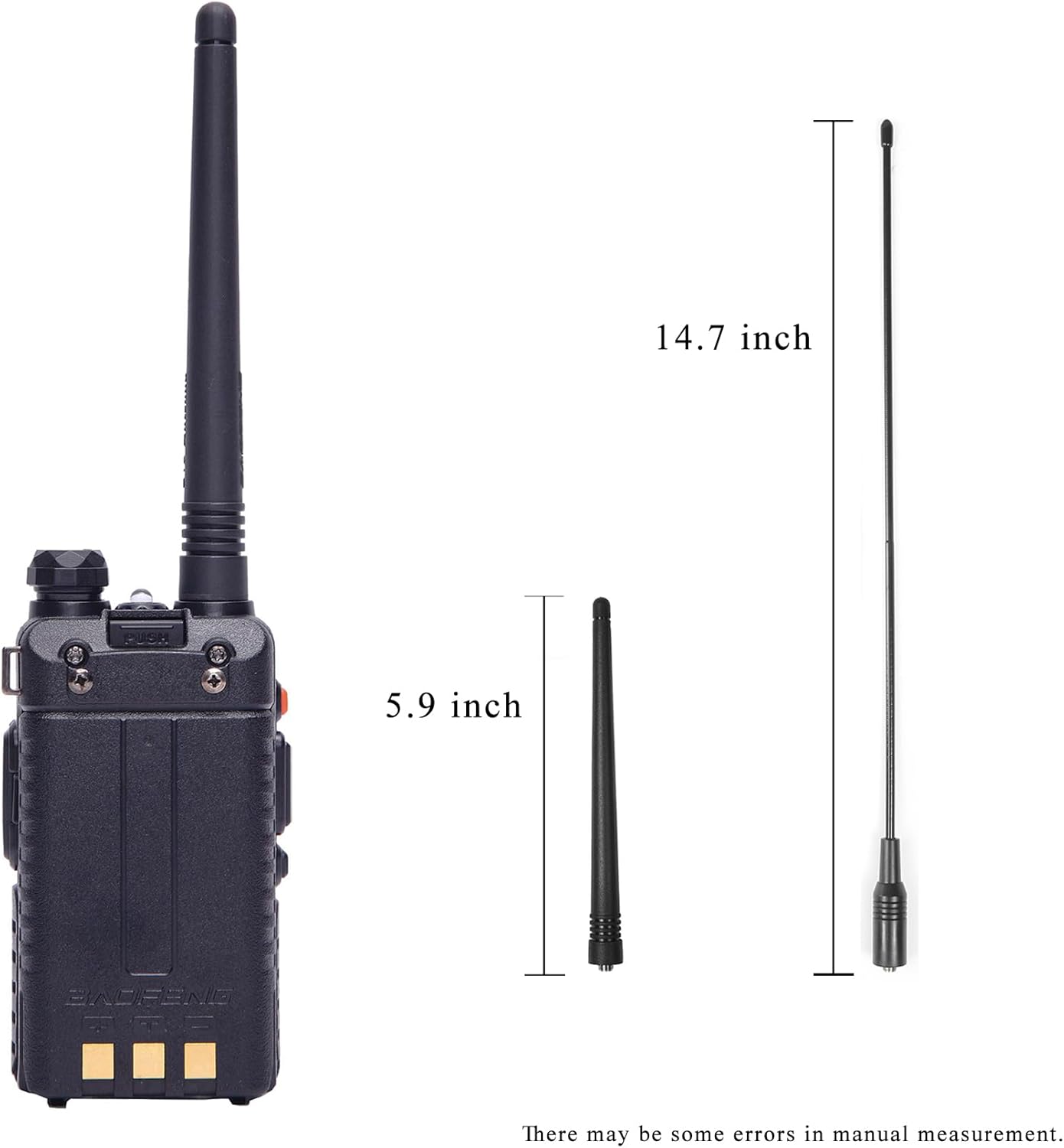 BAOFENG UV-5R 8 W Amateurfunk Dualband VHF UHF 2-Wege-Radio mit großer Reichweite für Wandern, Jagd, Camping, Skifahren, Reisen, Chirp-kompatibel