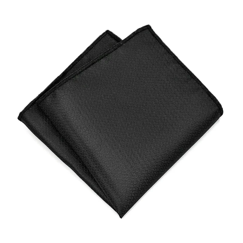 Dunkles Muster, Taschenhandtuch, trendiges Herren-Gentleman-Kleid, Business-Hochzeitsanzug, zurückhaltender, eleganter, einfarbiger, quadratischer Schal, 24 x 24 cm