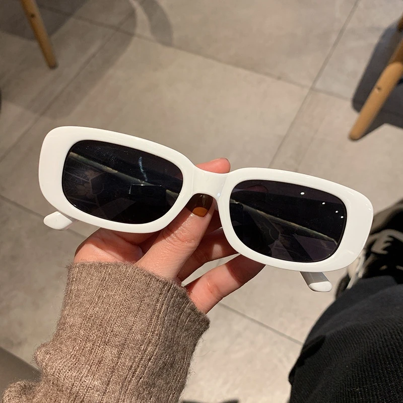 2022 nuevas gafas de sol cuadradas a la moda vintage, gafas de sol de diseño retro rectangular para mujer