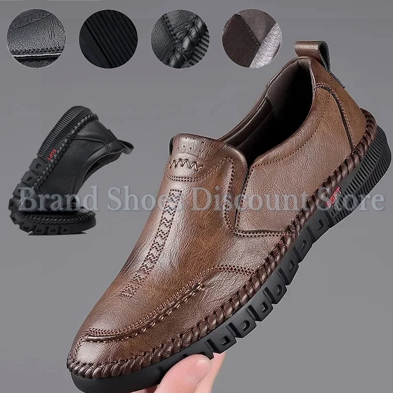 2024 Business-Lederschuhe, Mokassin-Schuhe, atmungsaktiv, für Herren, lässige Slipper, bequeme Schuhe für Herren, Sommer-Herren-Sneaker