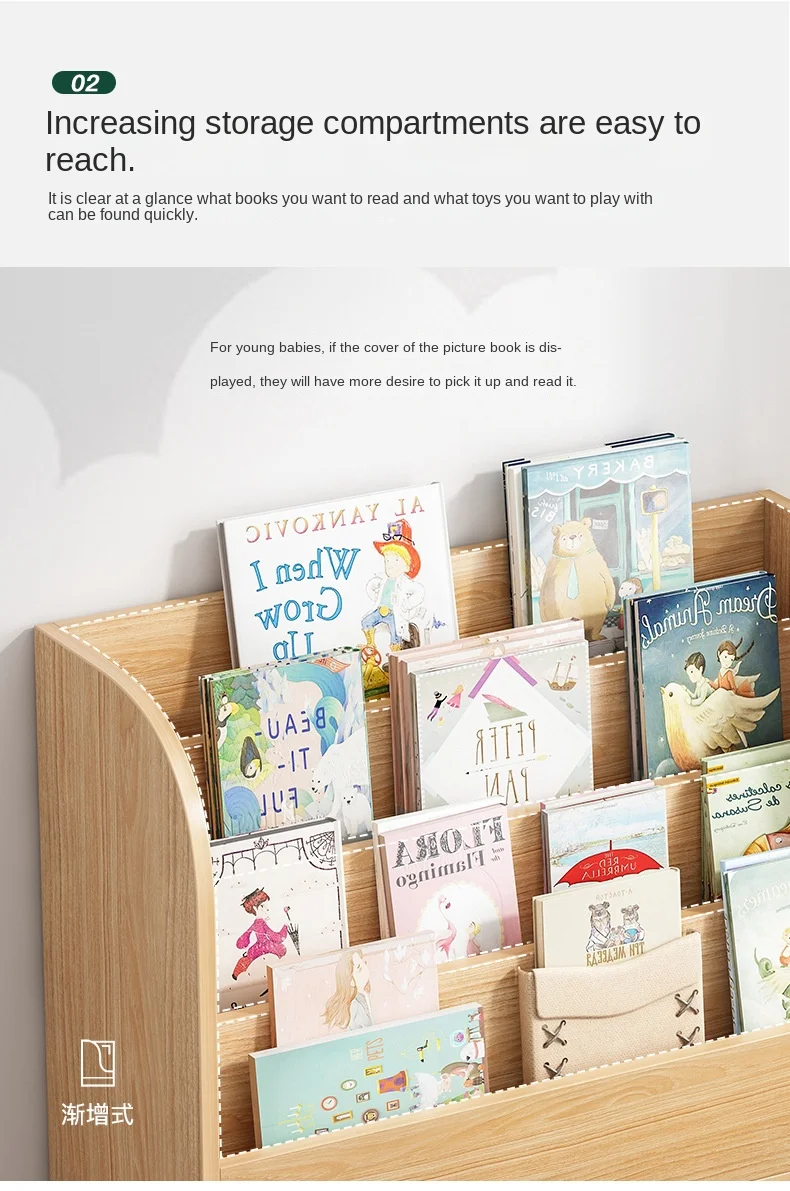Children's storage bookcase   in a variety of styles and colors