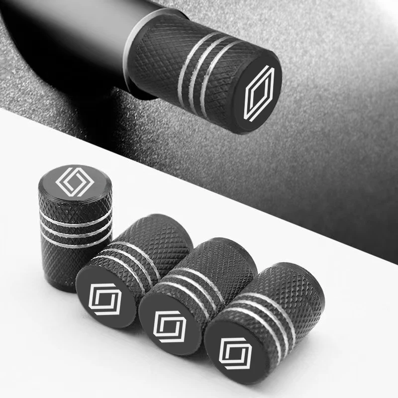 4pcs รถล้อยางวาล์ว Caps เลเซอร์ล้อยางวาล์ว Caps สําหรับ Renault Koleos Duster Megane 2 Logan Clio อุปกรณ์เสริมอัตโนมัติ