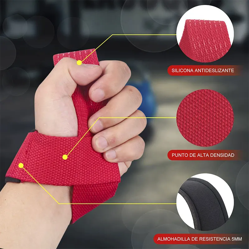 2 unidades/4 unidades/3 pares correas de muñeca para levantamiento de pesas entrenamiento de fuerza ajustable antideslizante gimnasio Fitness correa de levantamiento soporte de muñeca banda de agarre
