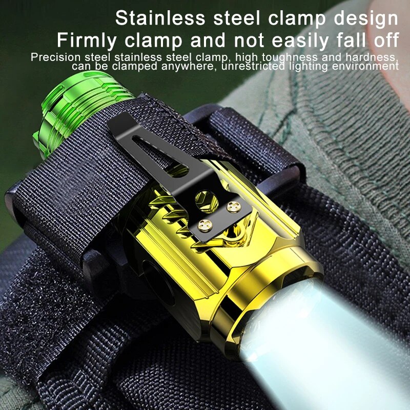 3LED Super Helle Taschenlampe Tragbare Mini Burst Flash Taschenlampe Wiederaufladbare Outdoor Notfall Scheinwerfer mit Stift Clip Schwanz Magnet
