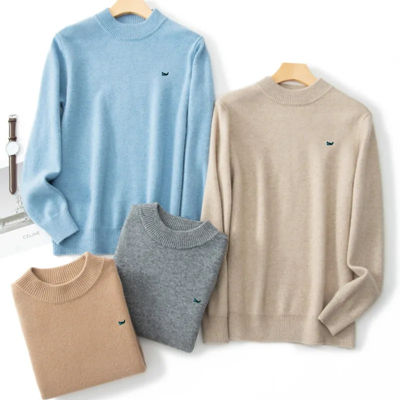 Herren Wollpullover O-Ausschnitt Pullover Strick Plus Größe M-5XL Wollpullover Herbst Winter Tops High-End-Pullover