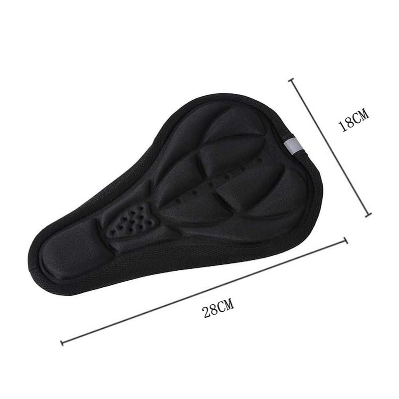Coussin de Gel de vélo économique, housse de selle de siège de vélo, coussin doux 3D noir