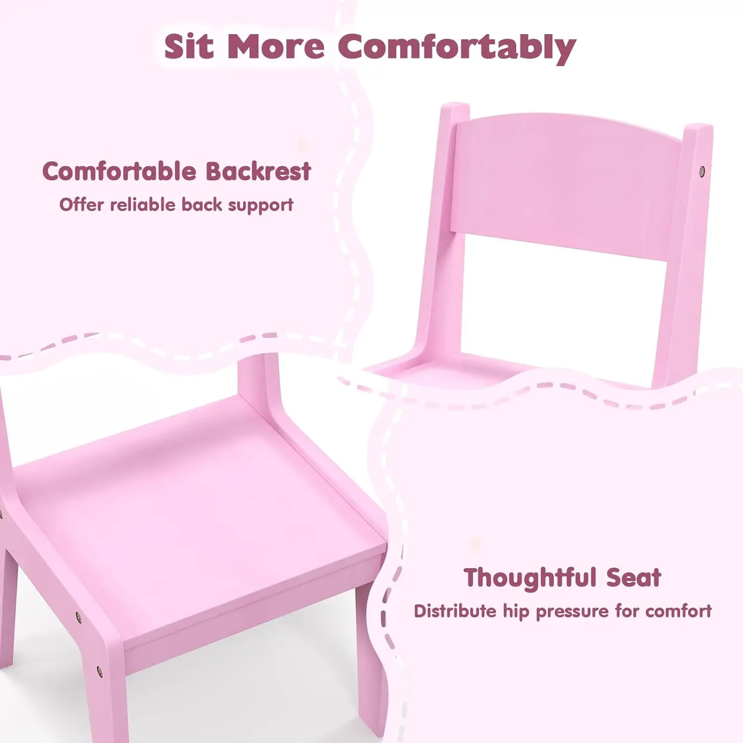 Kids Vanity Set with Lighted Mirror, Toddler Makeup Dressing Princess Table & Chair Set with Shelves, Drawer & Cabinet, Pretend