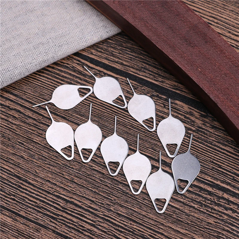 Cho iPhone iPad Samsung Cho Huawei Xiaomi 10 Chiếc Khay Sim Loại Bỏ Đẩy Pin Dụng Cụ Móc Chìa Thép Không Gỉ Kim