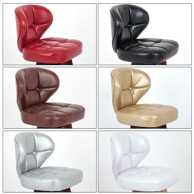 Silla de Bar de madera OMGD, taburete alto para estudio en casa, taburete de Bar trasero, silla de cajero Vintage Simple, silla de Bar