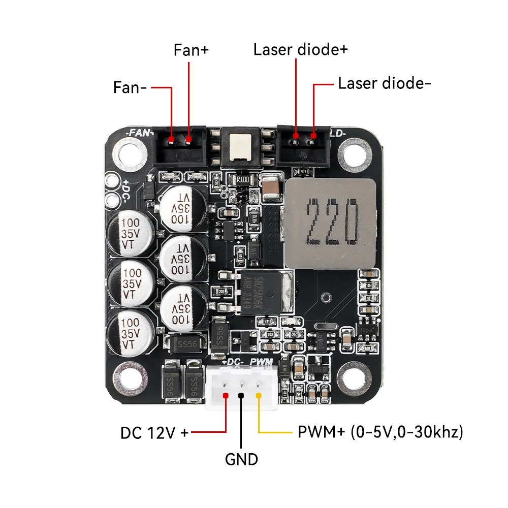 80W Laser Driver Cho Khắc Laser Đầu Cắt Laser Mô Đun Khắc Gỗ Công Cụ Lao Động Phụ Kiện