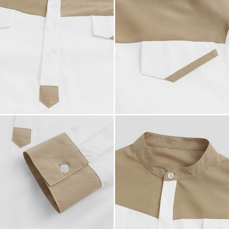 Bata musulmana para hombre, ropa larga árabe de Oriente Medio, color a juego