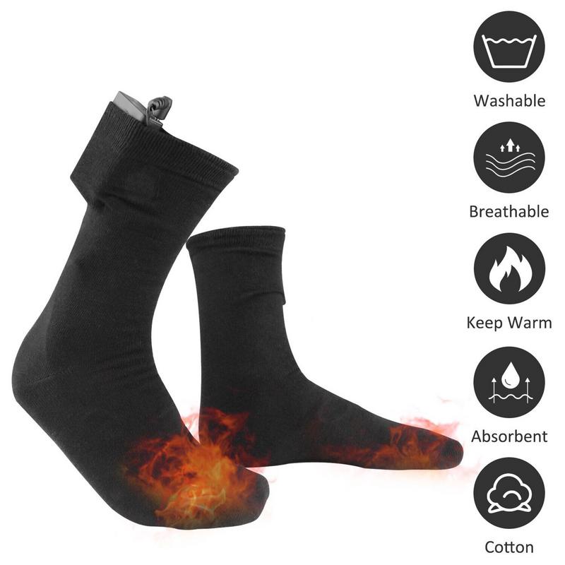 Electric Socks for Men USB Electric Heated Socks Warm Cotton Socks with Fast Heating and Long Warmth Winter Warmth
