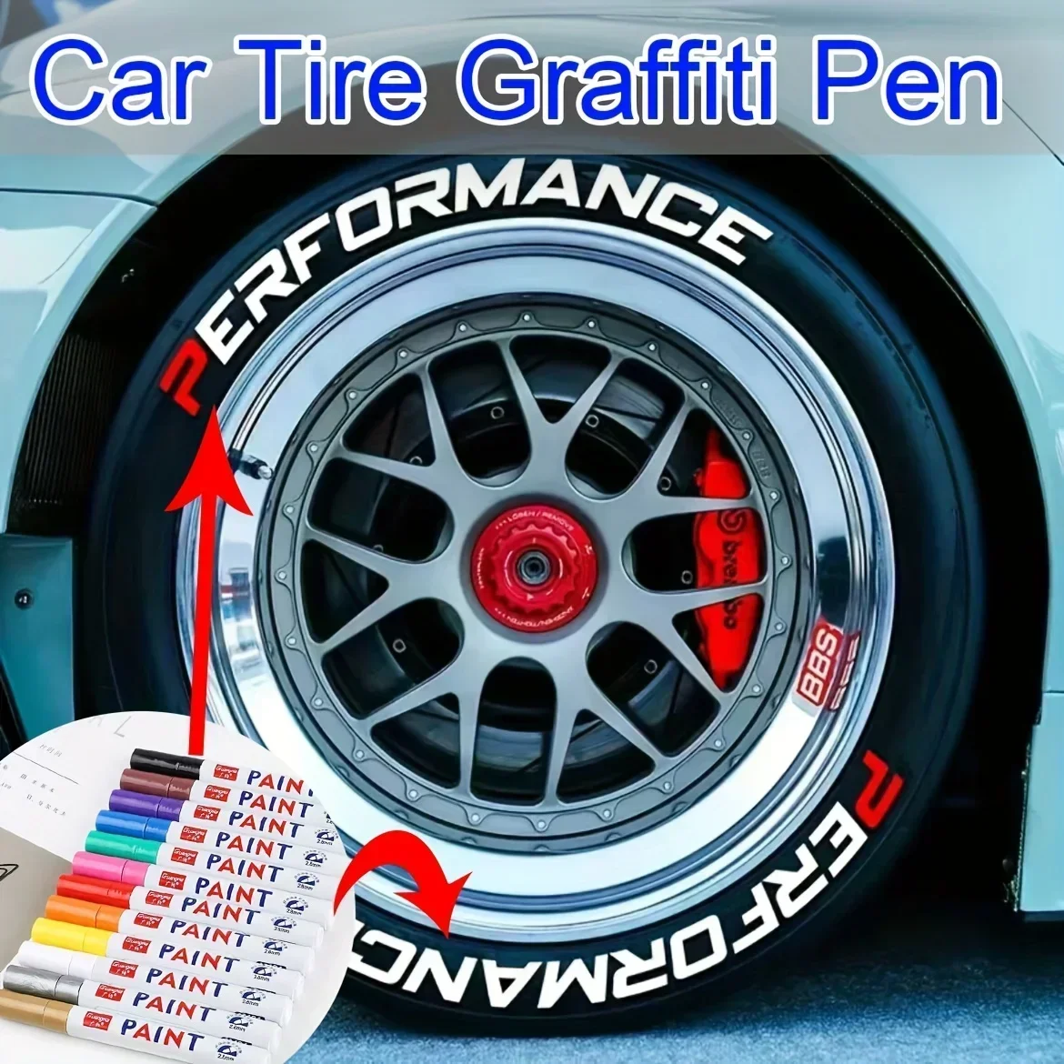 Autolack Stift Wasserdicht Auto Rad Reifen Fettige Malerei Mark Stift Auto Gummi Reifen Lauffläche CD Metall Permanent Farbe Marker