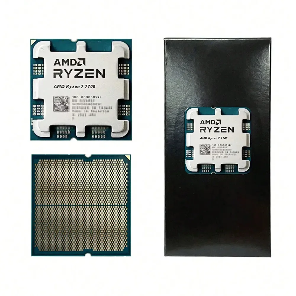 【Marca +】AMD Ryzen 7 7700 R7 7700 CPU 8 núcleos 16 threads 5,3 GHz desbloqueado processador de mesa soquete AM5 CPU para jogos sem pacote