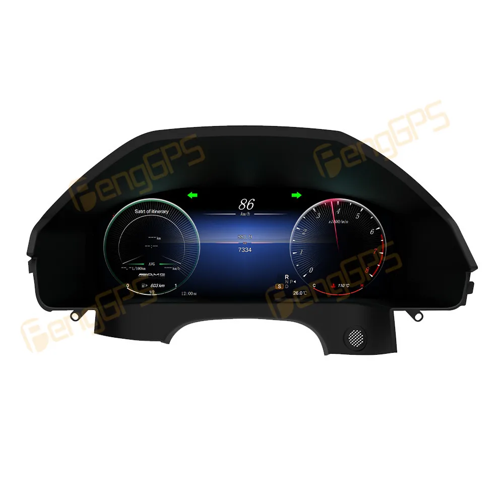 Cluster Digital 12.3 Inci untuk Mercedes-benz E W212 2010-2015 Panel Instrumen LCD Virtual CockPit Pengukur Kecepatan Dasbor Linux