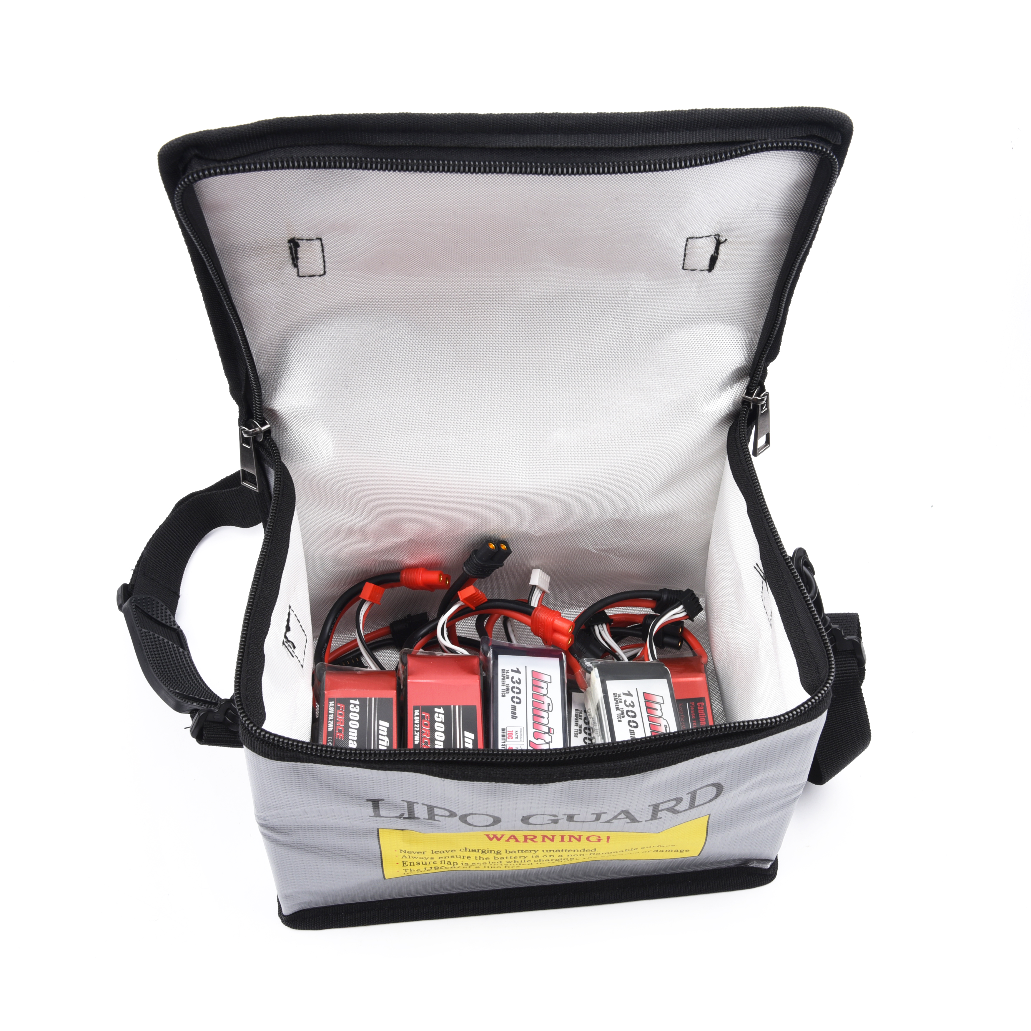 Bolsa de segurança para bateria lipo, 215x145x165mm, portátil, à prova de explosão, à prova de fogo, armazenamento com proteção segura para baterias de drone rc