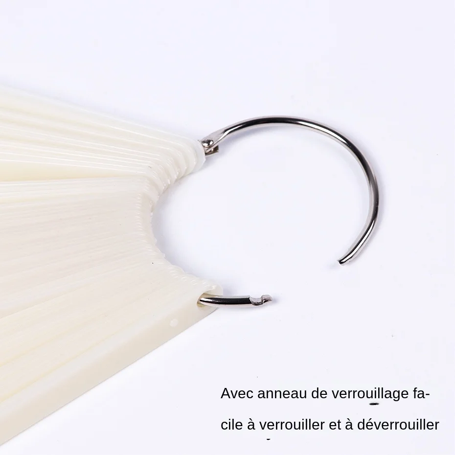 Embouts d'affichage pour faux ongles, 50 pièces, tableau de couleurs naturel clair, Style éventail ovale, échantillon de vernis Gel UV, Palette de pratique, outils de manucure