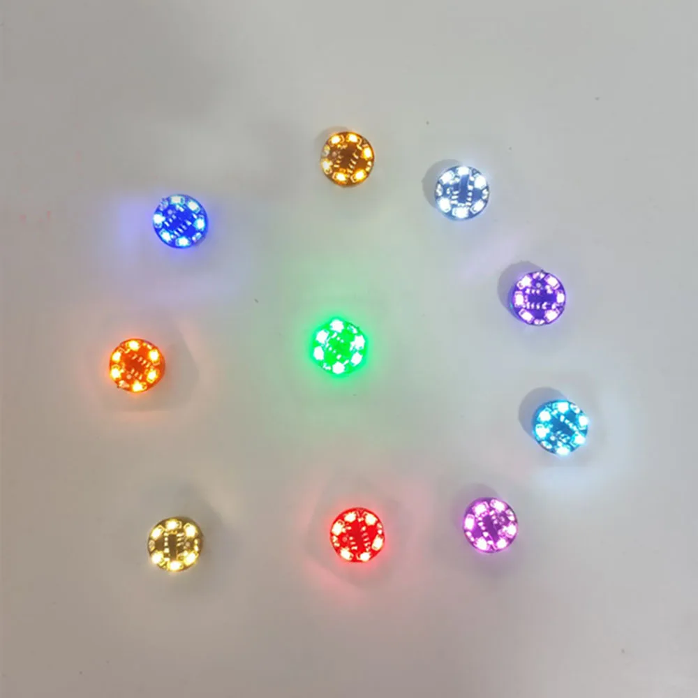8-Mode Wireless LED Magnetic Control Lamp Magnet Induction Flashing Flow Lights + CR927 Button Battery + magnet DIY Toys Model