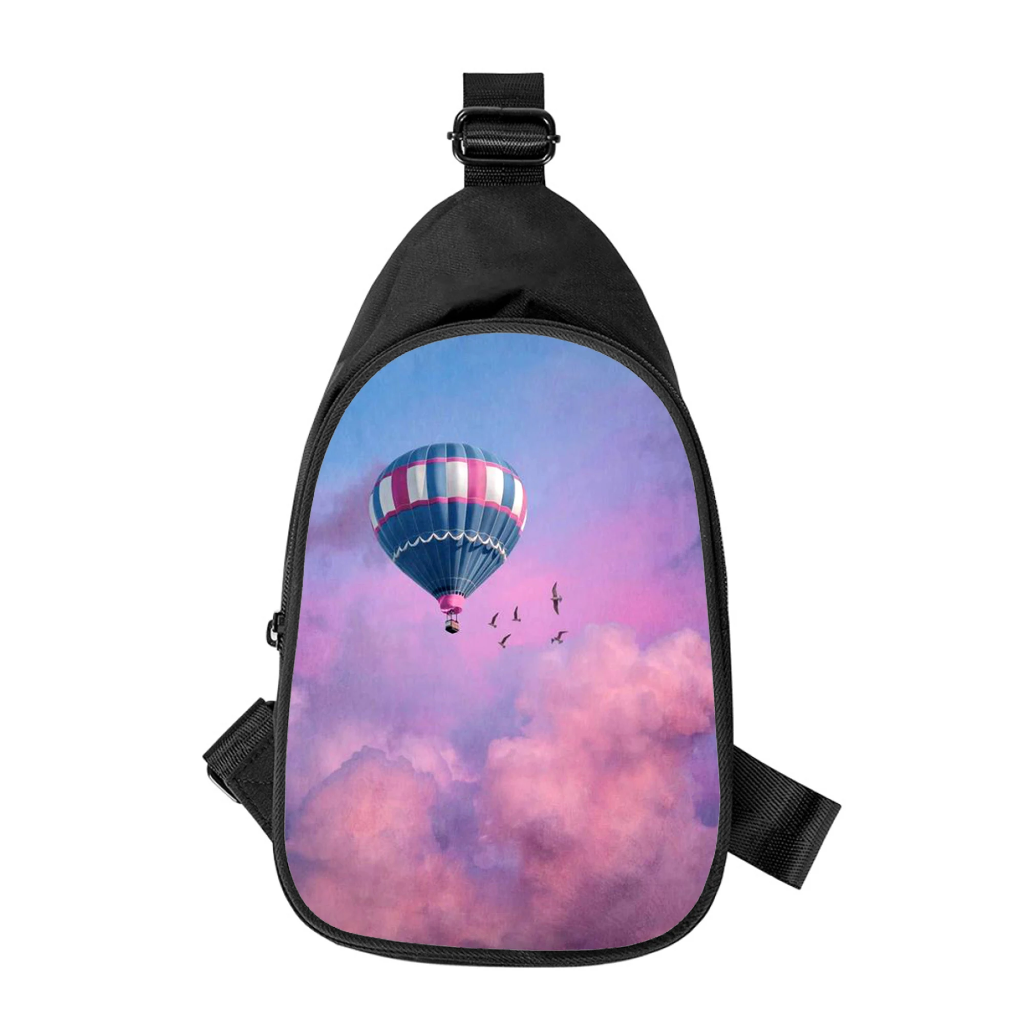 Ho Tair Ballon Himmel 3D-Druck neue Männer Kreuz Brusttasche diagonal Frauen Umhängetasche Ehemann Schule Taille Pack männliche Brust Pack