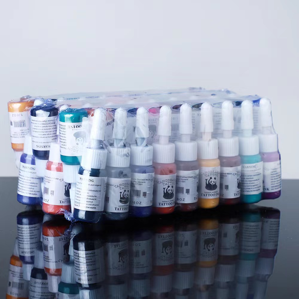6/8/10 cores, conjunto de tinta de tatuagem profissional, consumíveis de tatuagem, longa duração, pintura, materiais de arte corporal