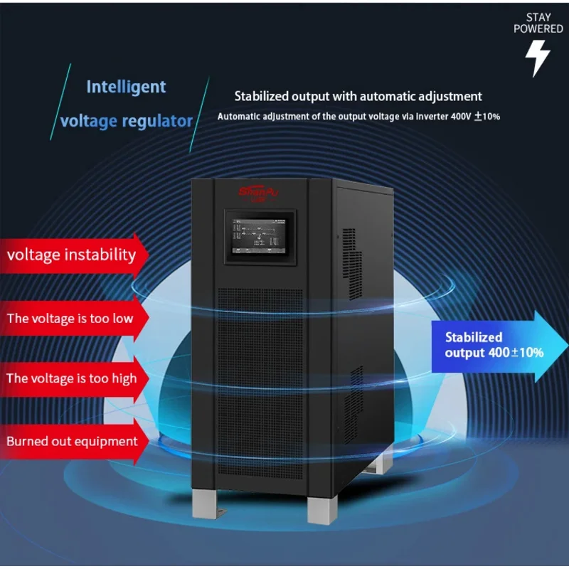 Online UPS Uninterruptible Power Supply Server 10KVA 8KW 20KVA 16KW Emergency Backup Power Supply For Laboratory Instrument Wate