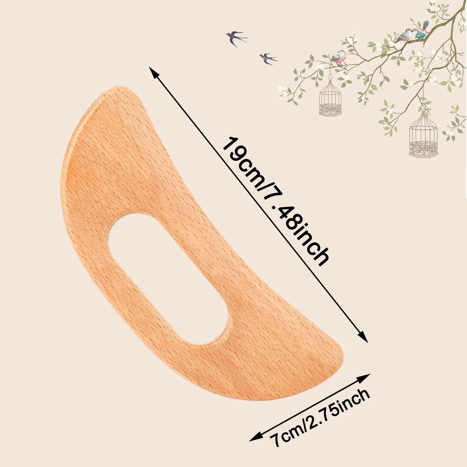 Wooden Gua Sha Tool Manual Massage Scraper for Lymphatic Drainage Slimming Guasha Massage Board Body Tissue Gua Sha Paddle Tool