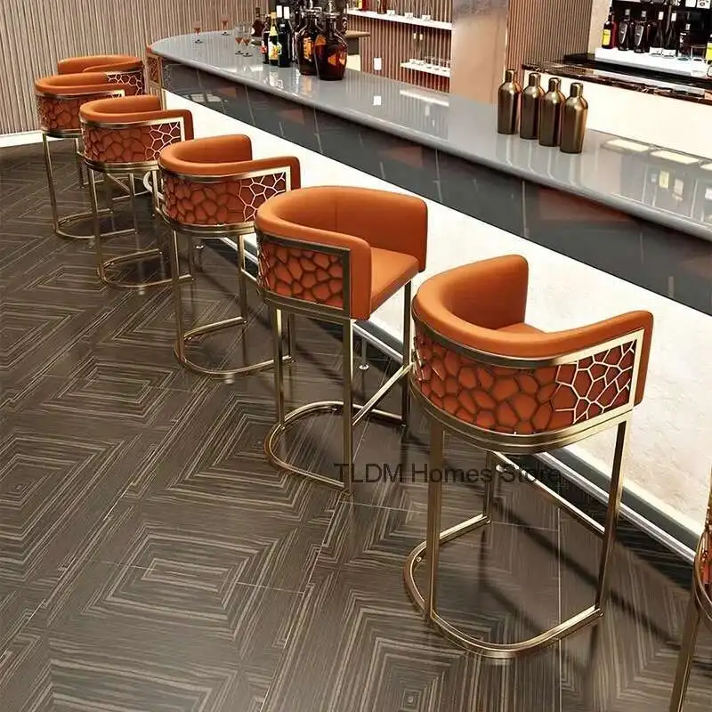 Casa alta bancos de cozinha nordic luxo ergonômico simples banqueta barra ajustável estética bancos para barra móveis ao ar livre hy