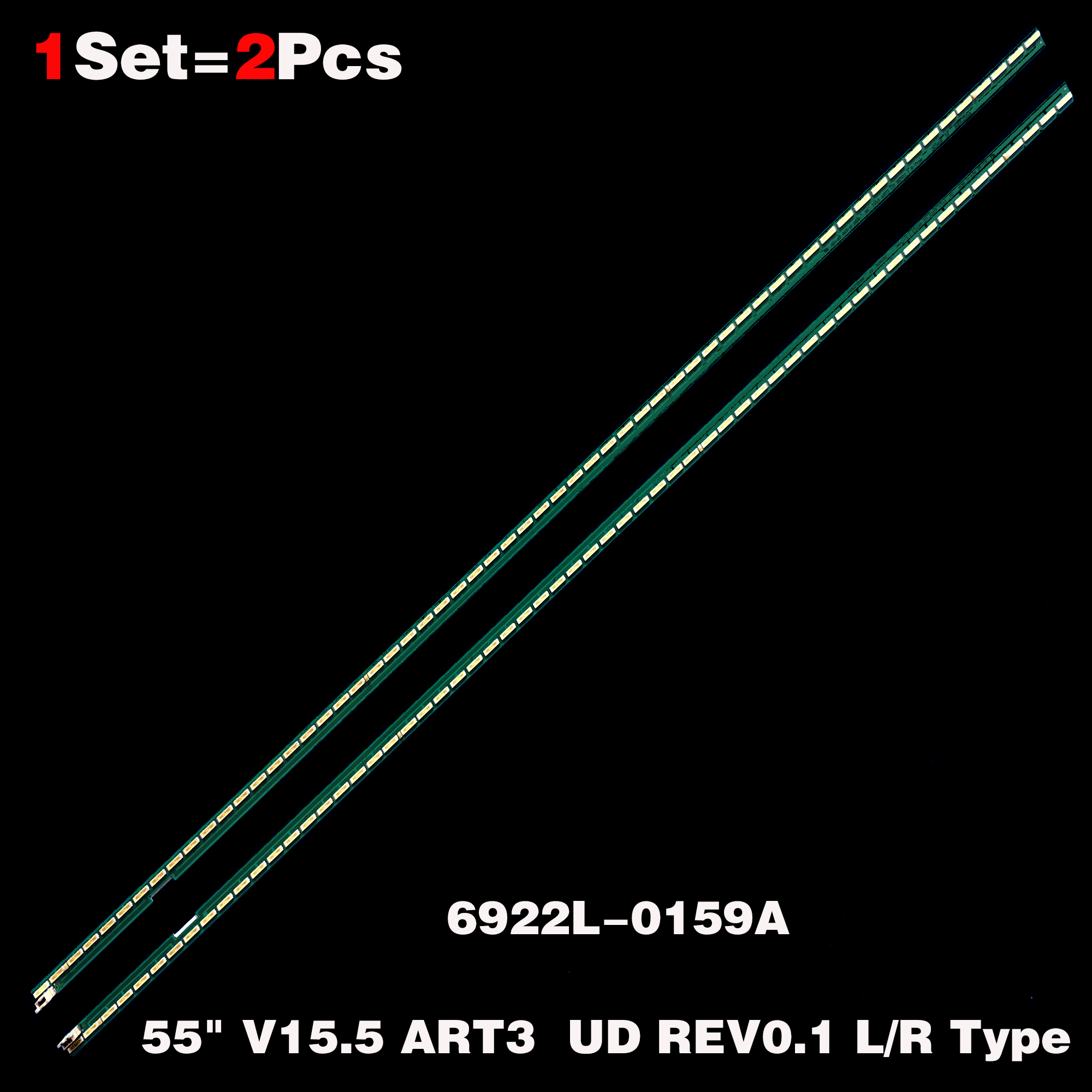 2 peças retroiluminação LED para 55UH605V 55UH620V 55UH617V 55UH6150 55UF6430 55UH615V 55UF680v 55UH6257 55UF7767 55UH625V 6922L-0159A