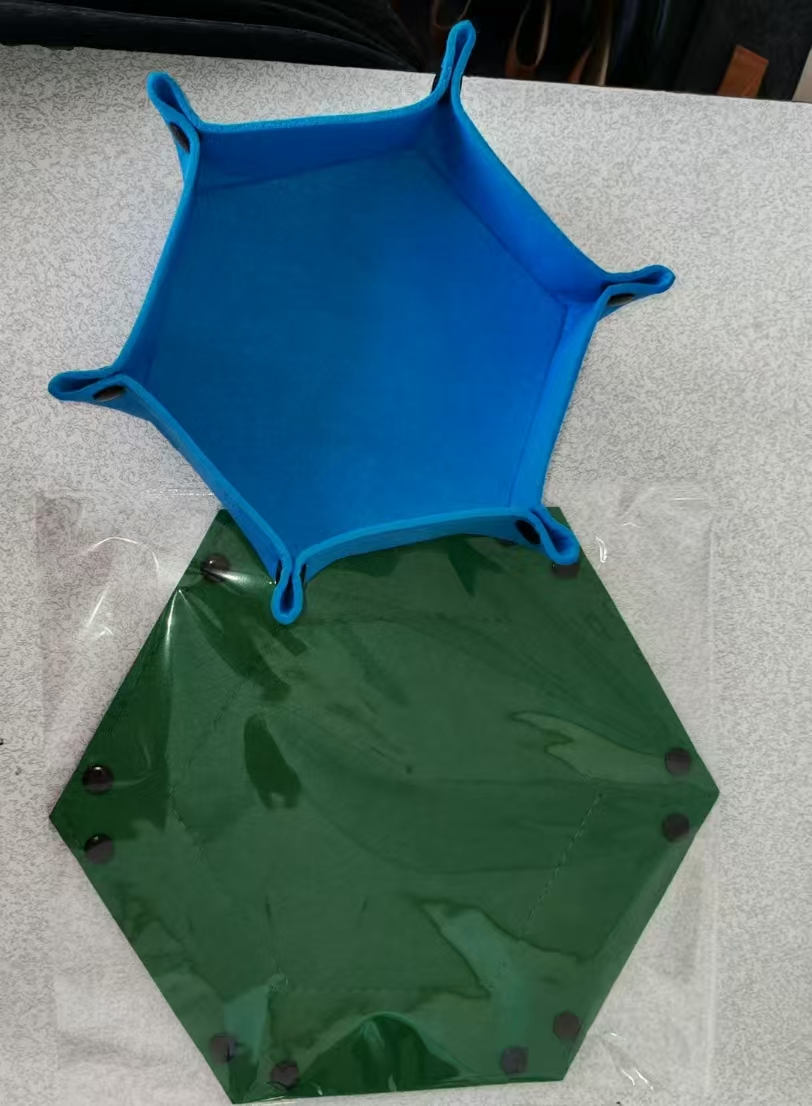 1pc bandeja de dados hexagonal e caixa de armazenamento diversos acessórios de bandeja de dados de jogo de tabuleiro