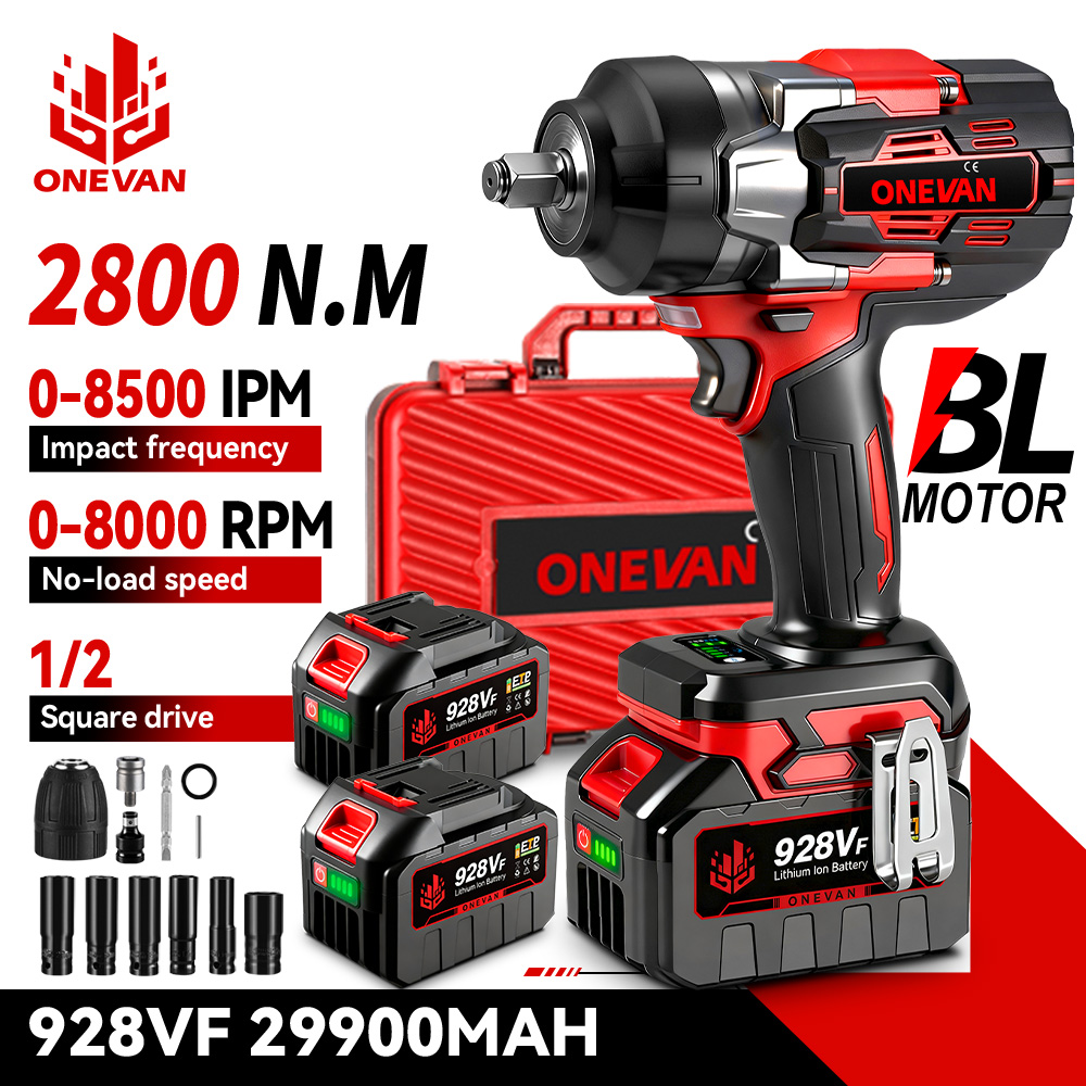 ONEVAN 2800N.M 2800 Вт бесщеточный электрический ударный гайковерт 1/2 дюйма аккумуляторный ключ отвертка электроинструмент для Makita 18 В аккумуляторный штифт