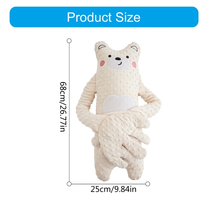 Ayuda para dormir de bebé de dibujos animados, almohada de mano relajante, pacificar la mano de la muñeca con control remoto sin música para recién nacidos, comodidad para dormir