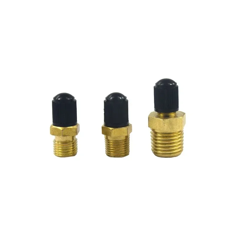 Válvula de enchimento de tanques de compressor de ar, 1/4 npt 1/8 npt m10, válvula schrader de latão anticorrosão, válvula de pneu de automóvel, núcleo de pneu coppe