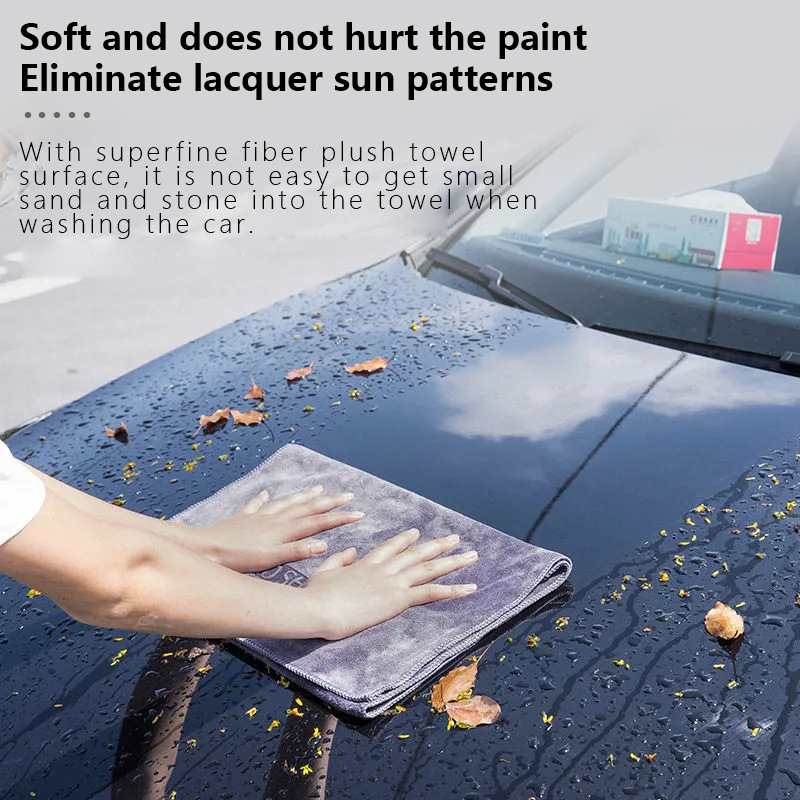 Toalha De Microfibra High End De Lavagem De Carro, Pano De Secagem De Limpeza De Carro, Hemming Car Care