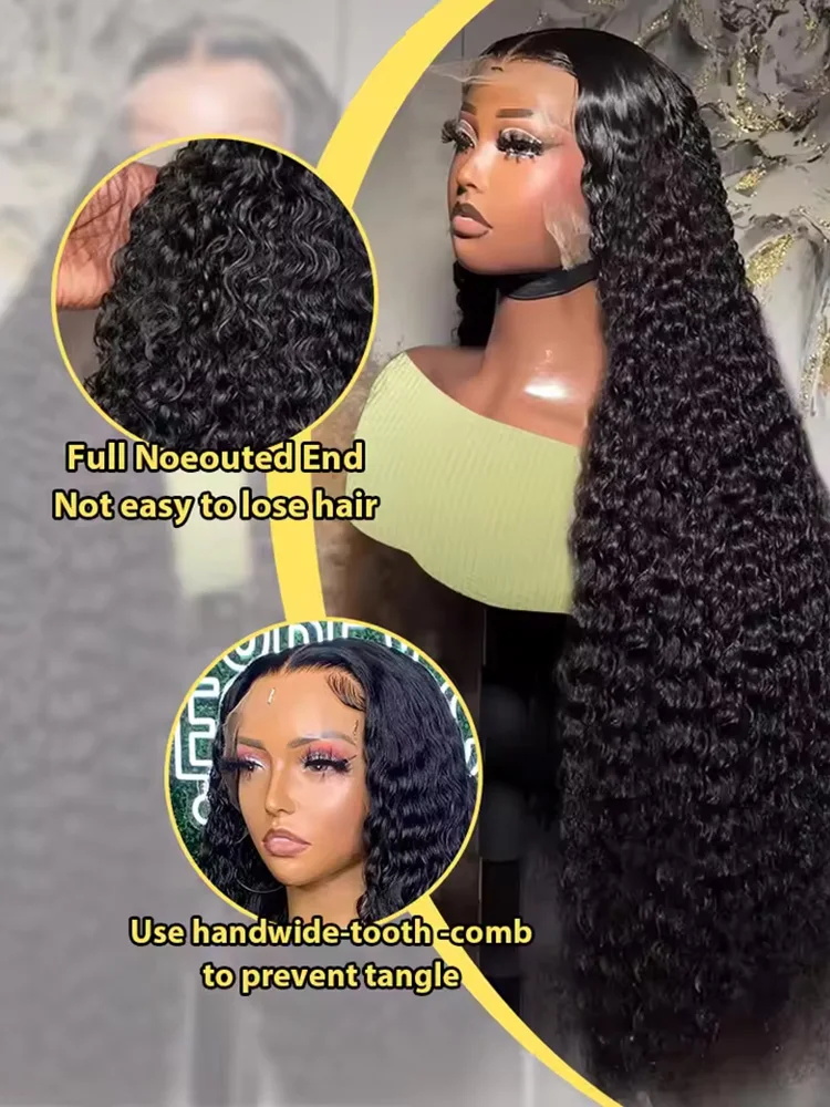 40 Polegada onda profunda perucas de cabelo humano 13x4 13x6 hd laço frontal perucas onda de água fechamento do laço peruca remy brasileiro encaracolado perucas para mulher