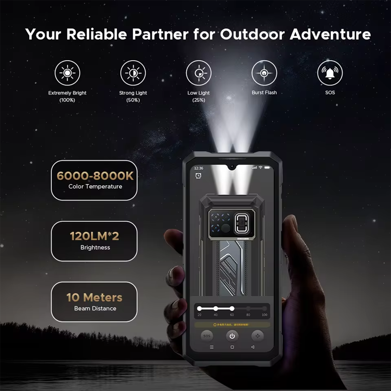 World Premiere DOOGEE Fire 6 Max 5G Rugged Phone Dimensity 7050 Thermal Imaging 6.72” Dual Flashlight 20800mAh Battery Cellphone