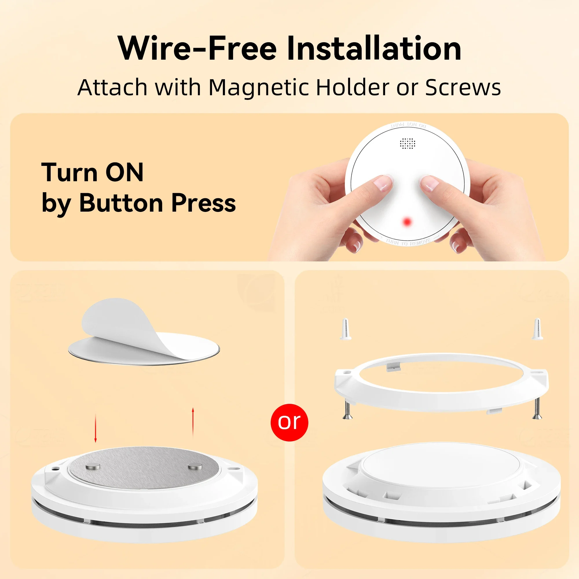 CHZHVAN Independent Smoke Detector built-in 10 Year battery Smoke Alarm for Home security protection system Fire Detector Alarm