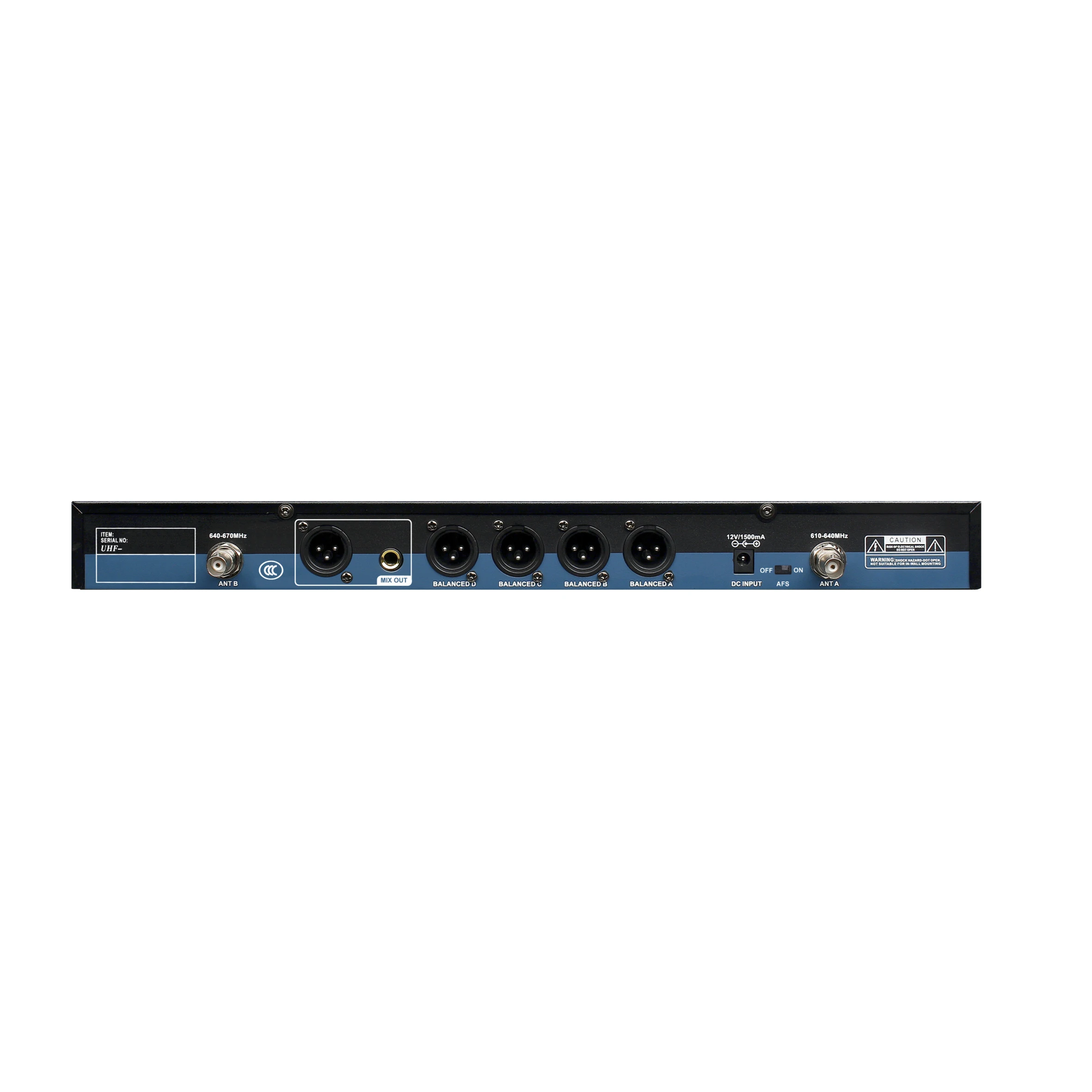 (MPRO-44) Sistema de micrófono inalámbrico portátil/escritorio/cinturón de 4 canales para cantar, sistema de audio en casa, sistema de conferencias, etc.