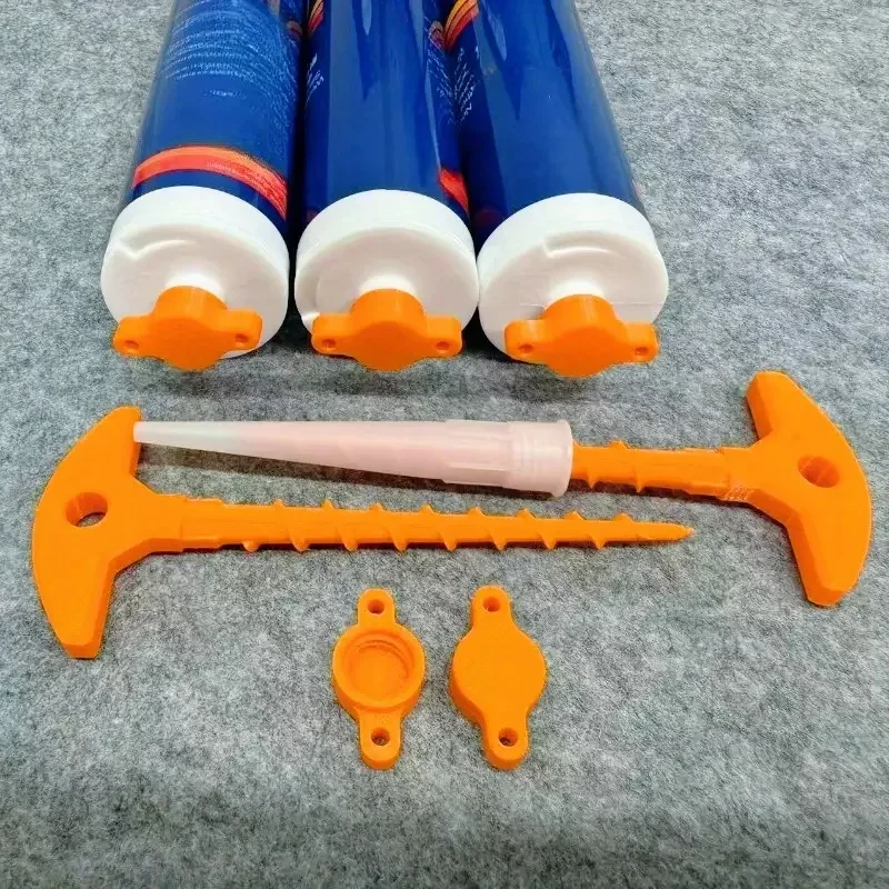 Bouchon de nettoyage de buse d'étanchéité, 2 pièces, empêche le séchage pour Tubes de calfeutrage en verre, outil de bricolage de taille Standard
