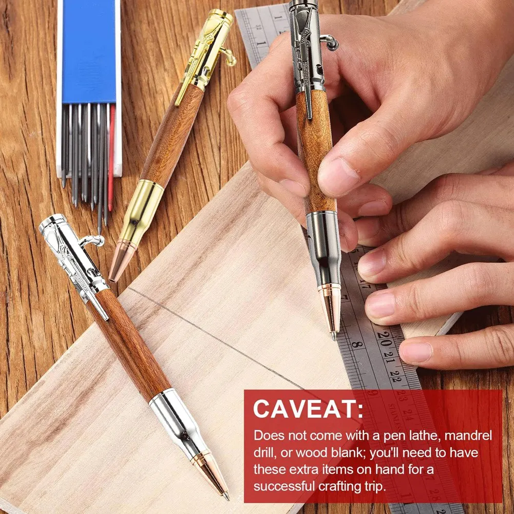 BABQ 6 Bolt Action Pens, Woodworking Pen Set, Durableand Easy to Use, Pen Set, Pen Making Kit for DIY Crafting Home