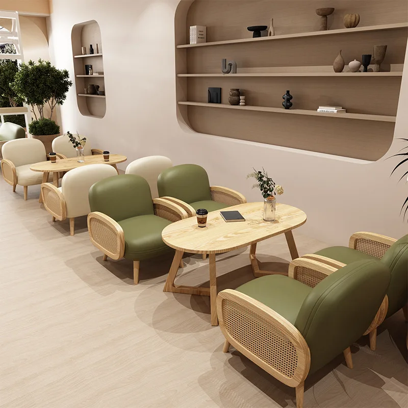 Cafe book bar leisure area dessert soda fountain sofa reception negotiation table and chair