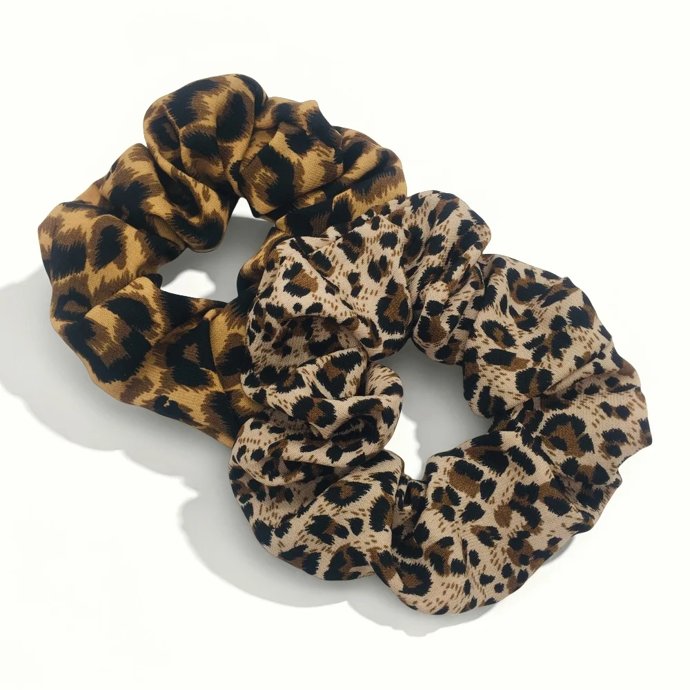 1/3/6 stücke Leopard Print Scrunchies Haar Krawatte Seil haarband Pferdeschwanz Halter Elegante Frauen Haar Zubehör Chiffon lässig