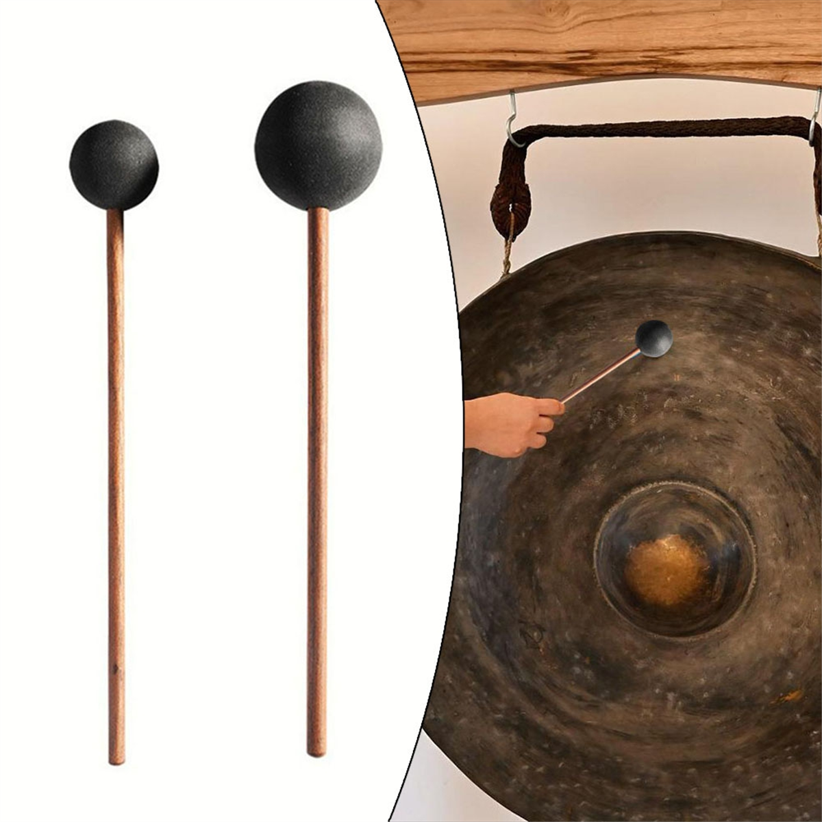 BAAU 1PC シリコーン素材クジラサウンドマレットスピリチュアルヒーリングサウンド用ゴング演奏用 S