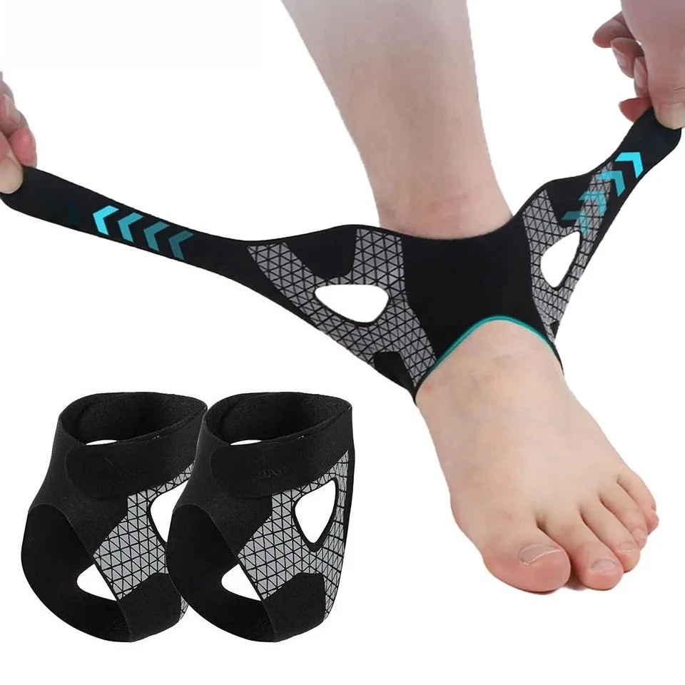 1× Ultra-thin Ankle Brace Bi-directional Strap Compression Stabilizes Tendons Motion Ankle Fixation Brace Prevents Ankle Sprains