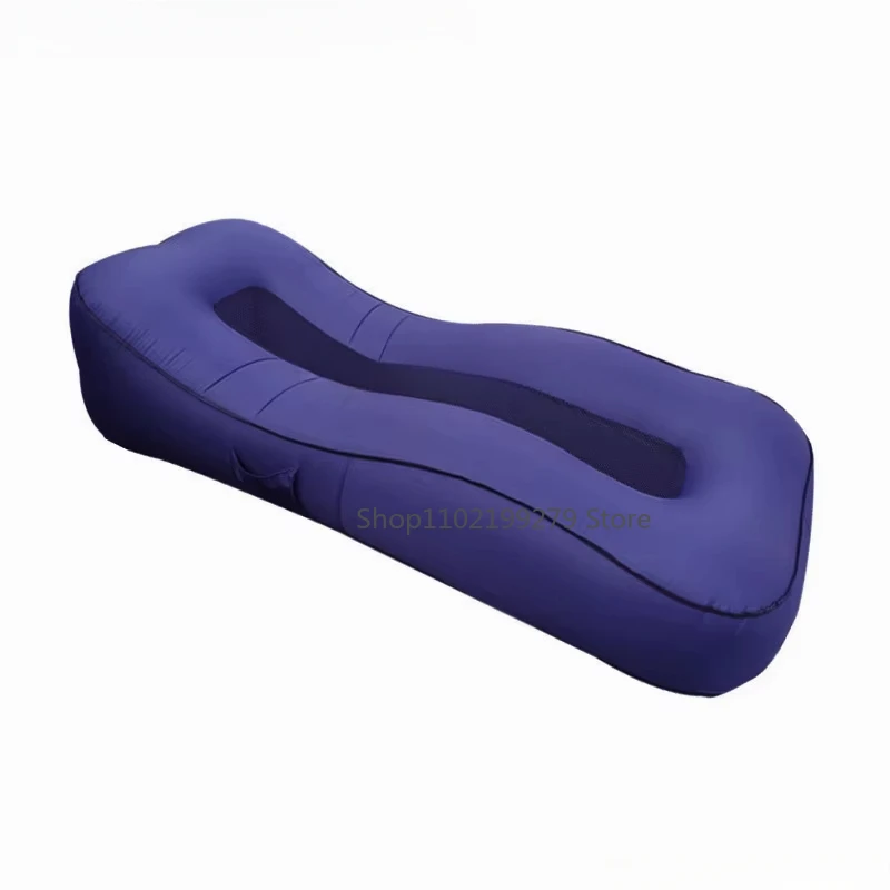 Outdoor Foldable Inflatable Sofa Lounge Couch Sleeping Bed Portable Foldable Air Travelling Beach Lounge Lazy Bed Chair Chair