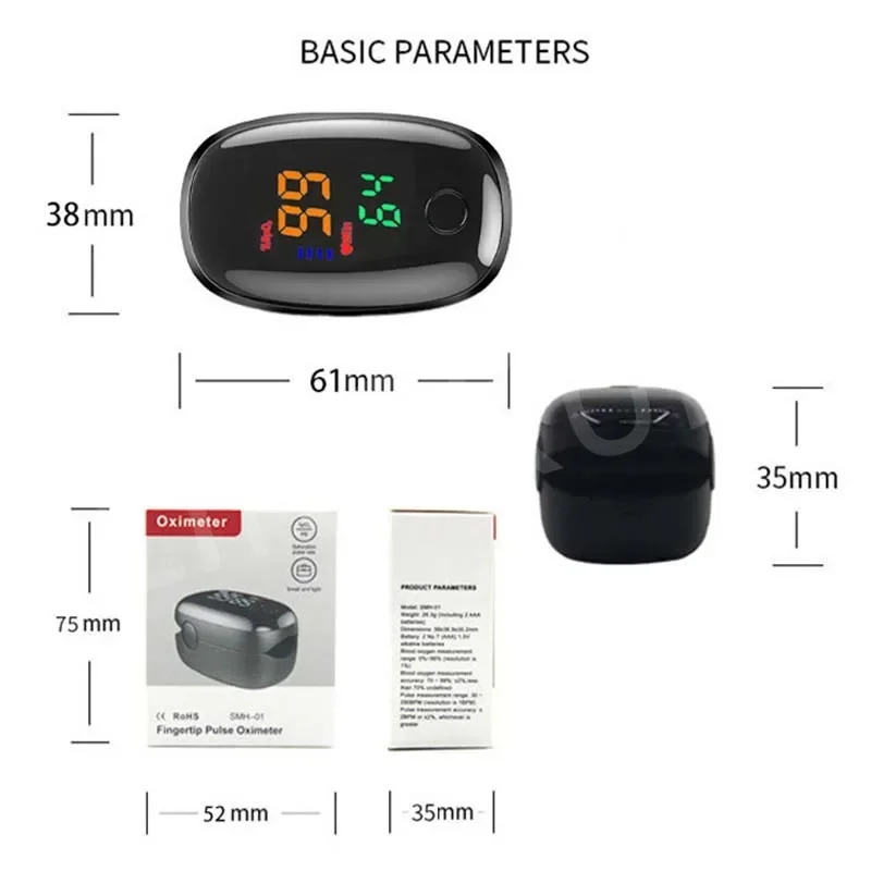 1pcs Digital Finger Oximeter ครอบครัว OLED PULSE Cximeter จอแสดงผล Oxymeter ปลายนิ้วสุขภาพ Diagnostic Monitor