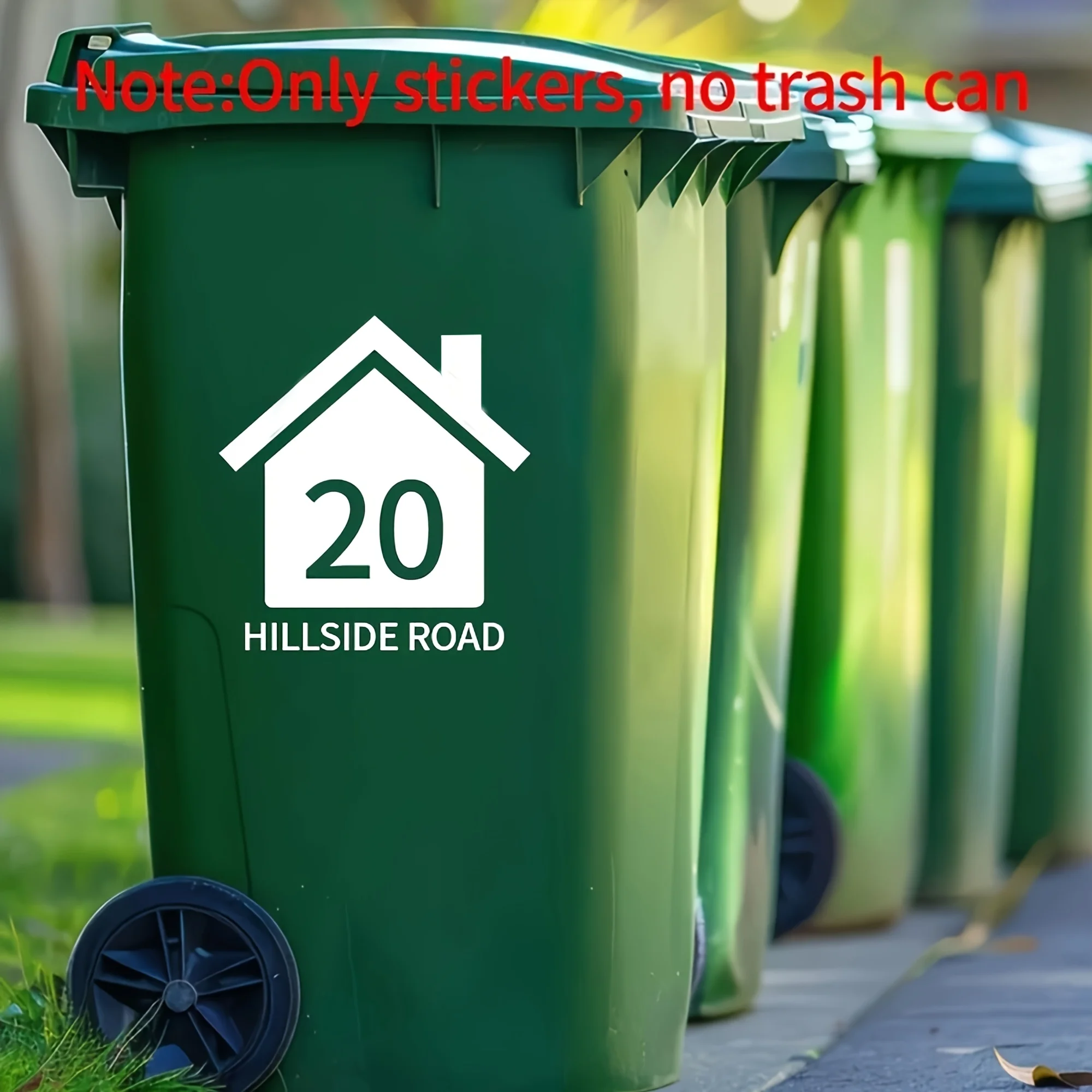 1/2/3/4/5 pieces of custom waterproof house number and street name vinyl stickers for easy identification