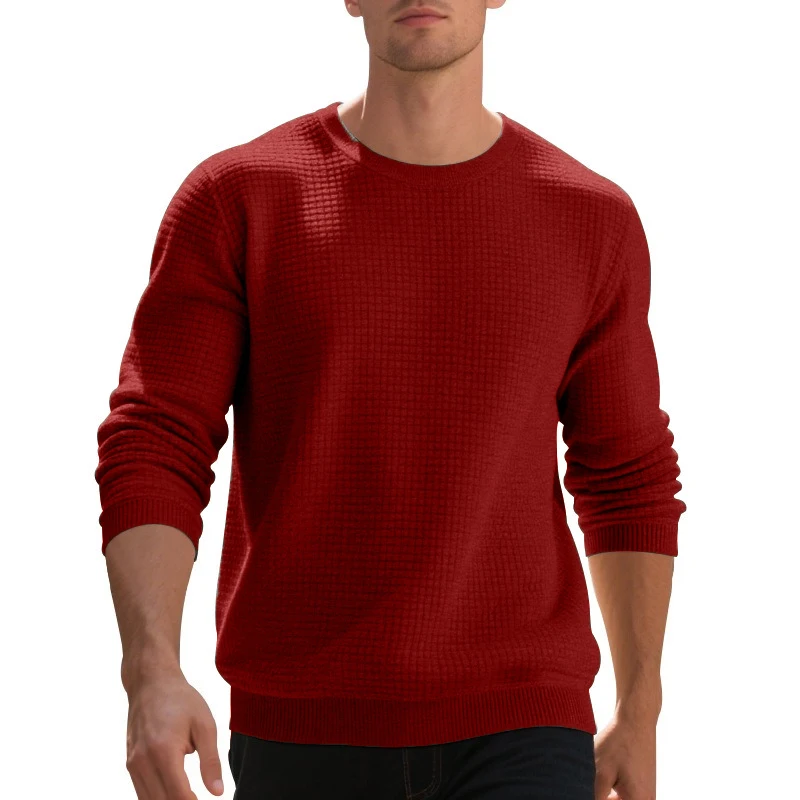 Sudaderas con cuello redondo para hombre, Jersey grande de Color sólido, prendas de vestir exteriores, camisetas para correr al aire libre, ropa de calle informal, Top básico