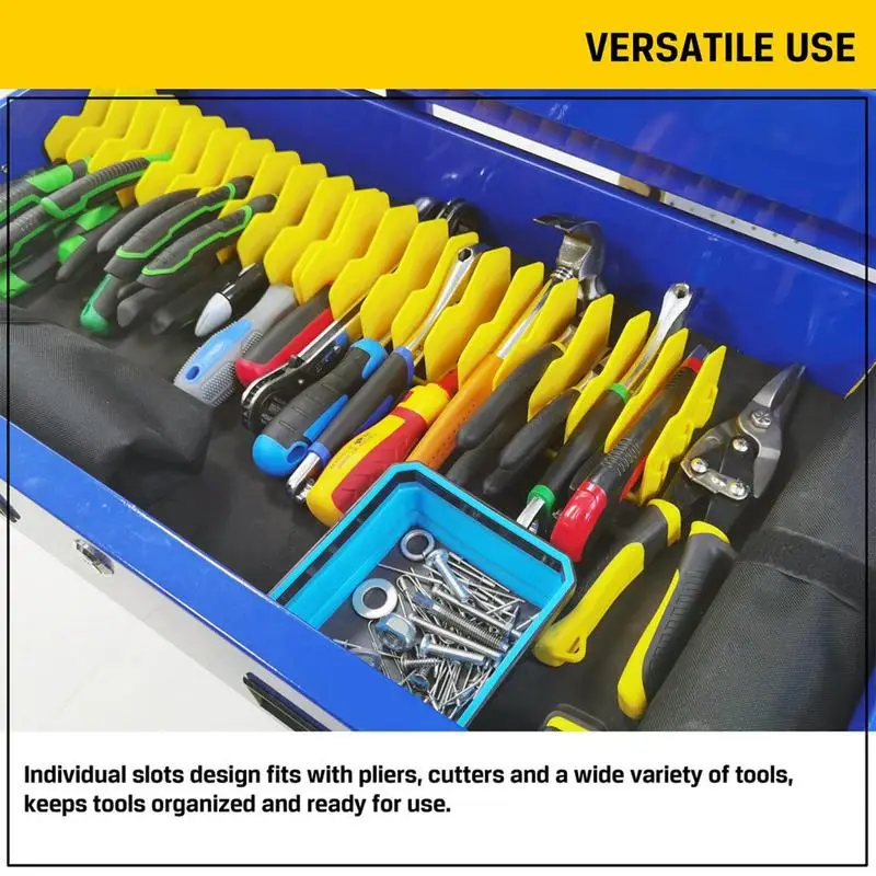 Practical plier organizer rack Holds up to ten pliers Drawer Toolbox Sturdy Pliers Tool Organizer Storage Rack Space-Saving